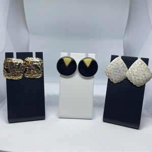 Elegant Costume Jewelry Earrings - Set of 3